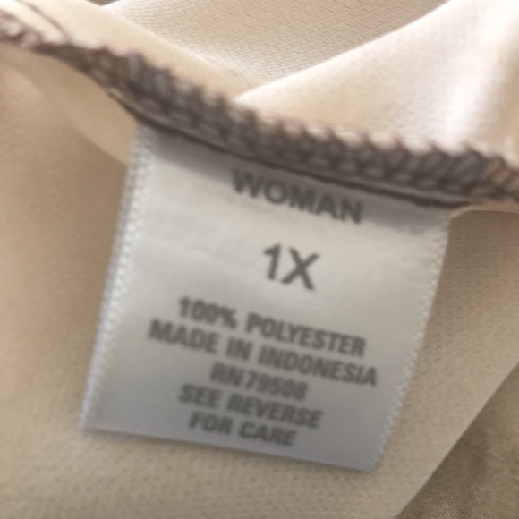 Blouse Long Sleeve Tan and Brown - Picture 6 of 6